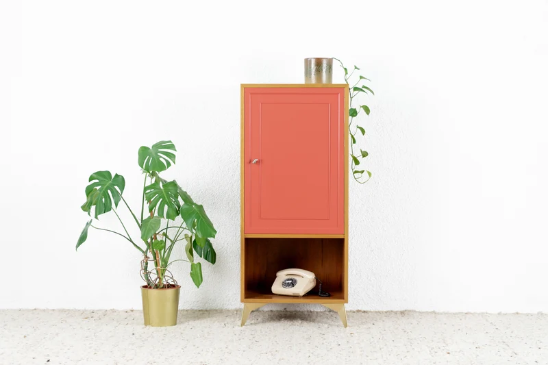 Vintage Kommode Regal Holz Nuss Mid Century GERO