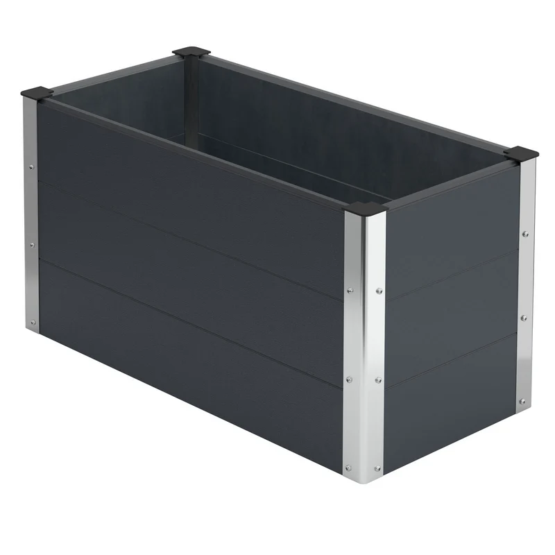 Hochbeet 100x50x54 cm Anthrazit aus WPC ML-Design