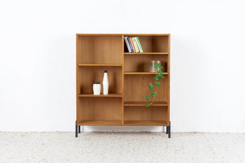 Vintage Bücherregal Regal WK Möbel Eiche Holz