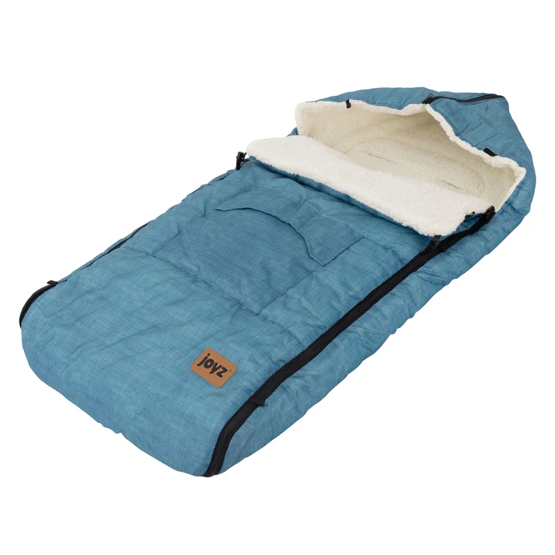 Babyfußsack 94x48x10 cm Jeans-Blau aus Polyester Joyz
