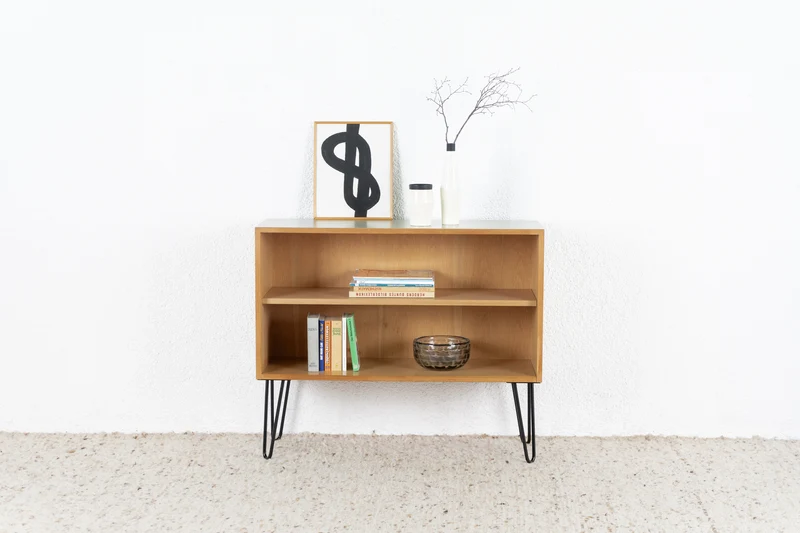 Regal Kommode Vintage Holz Eiche Bücherregal