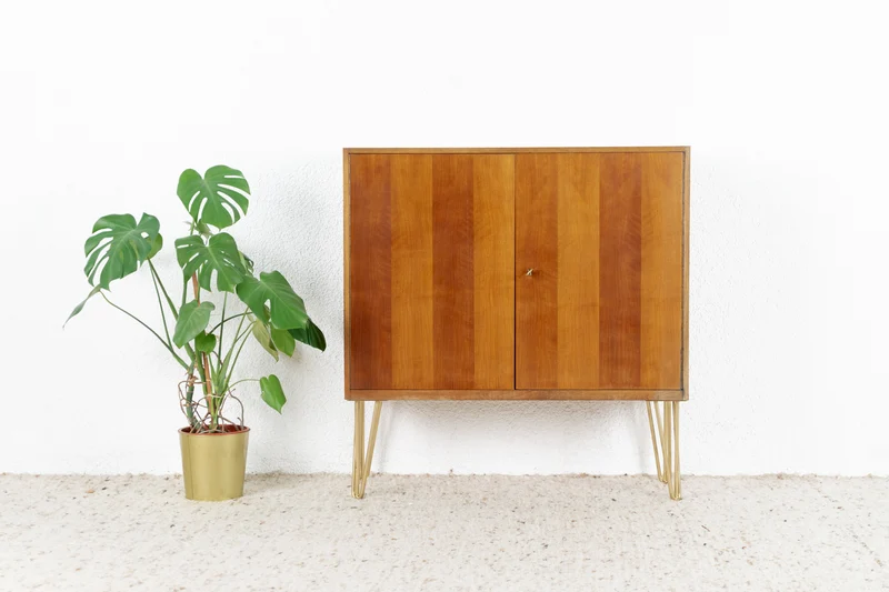Franz Ehrlich Nuss Holz Kommode Sideboard
