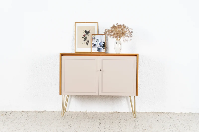 Vintage Kommode Holz Sideboard gold