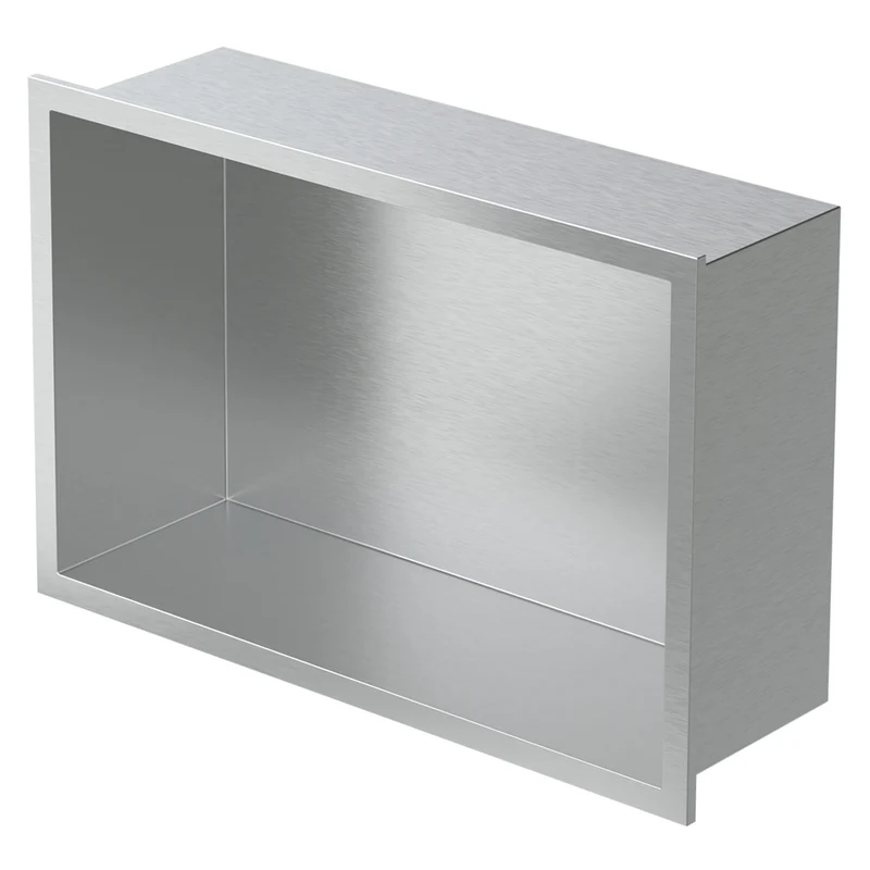 Duschnische 30x20 cm Silber aus Edelstahl Wandnische Duschablage LuxeBath