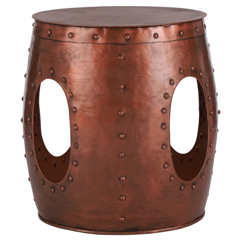 Beistelltisch Ø 38x45 cm Kupfer aus Metall WOMO-Design
