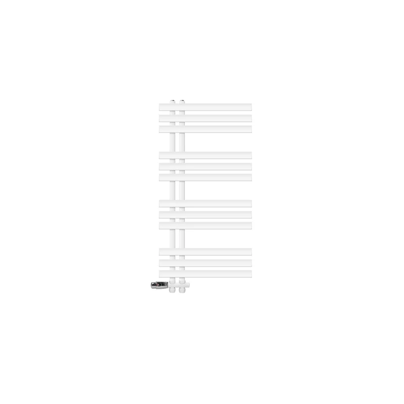 Badheizkörper Mittelanschluss 500x1000 mm Weiß mit Boden Anschlussgarnitur LuxeBath