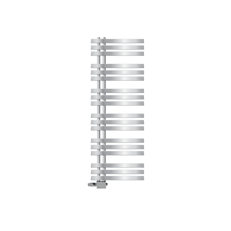 Badheizkörper Mittelanschluss 500x1400 mm Chrome mit Universal Anschlussgarnitur LuxeBath