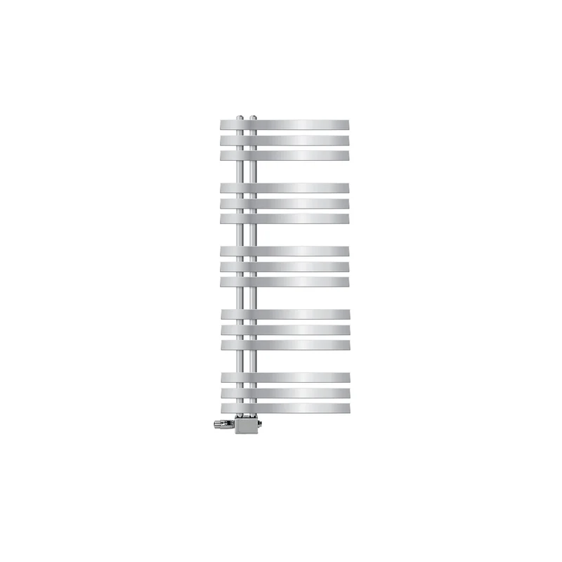 Badheizkörper Mittelanschluss 500x1200 mm Chrome mit Universal Anschlussgarnitur LuxeBath