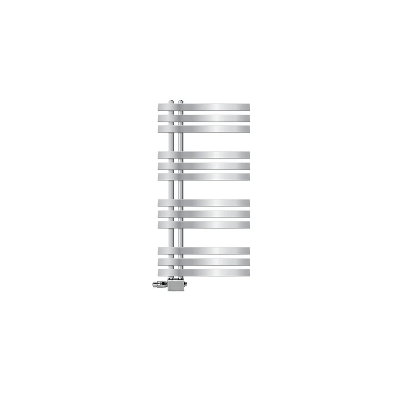 Badheizkörper Mittelanschluss 500x1000 mm Chrome mit Universale Anschlussgarnitur LuxeBath
