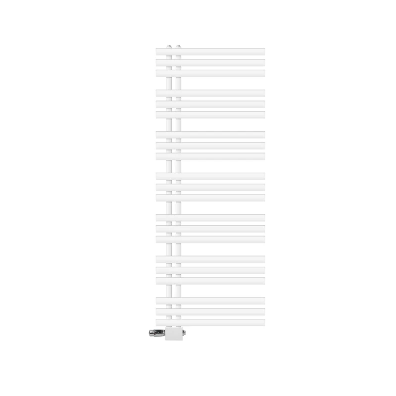 Badheizkörper Mittelanschluss 600x1600 mm Weiß mit Universal Anschlussgarnitur LuxeBath