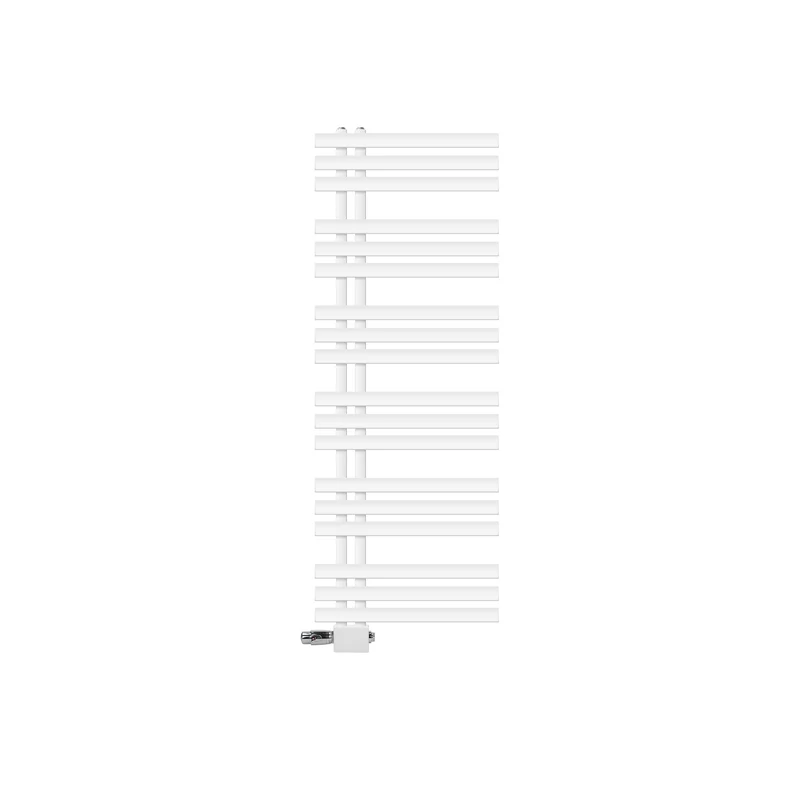 Badheizkörper Mittelanschluss 500x1400 mm Weiß mit Universale Anschlussgarnitur LuxeBath