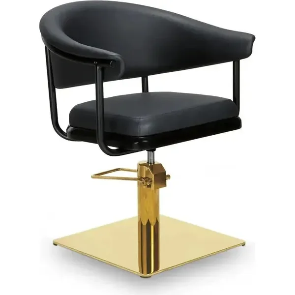 Friseurstuhl in eleganter Schwarz-Farbe, Luxuriöser Friseur stuhl Lyra B