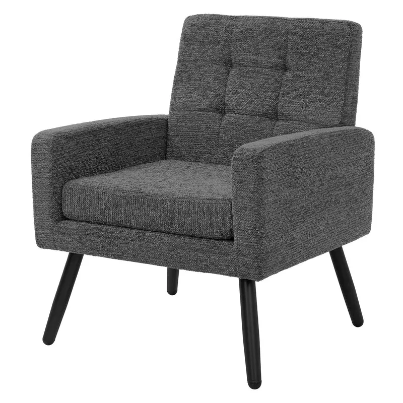 ML-DESIGN | Sessel mit Armlehnen 66,5x80x63,5 cm Stahlgestell/Webstruktur Anthrazit Relaxsessel Lesesessel Polstersessel Fernsehsessel für Wohnzimmer