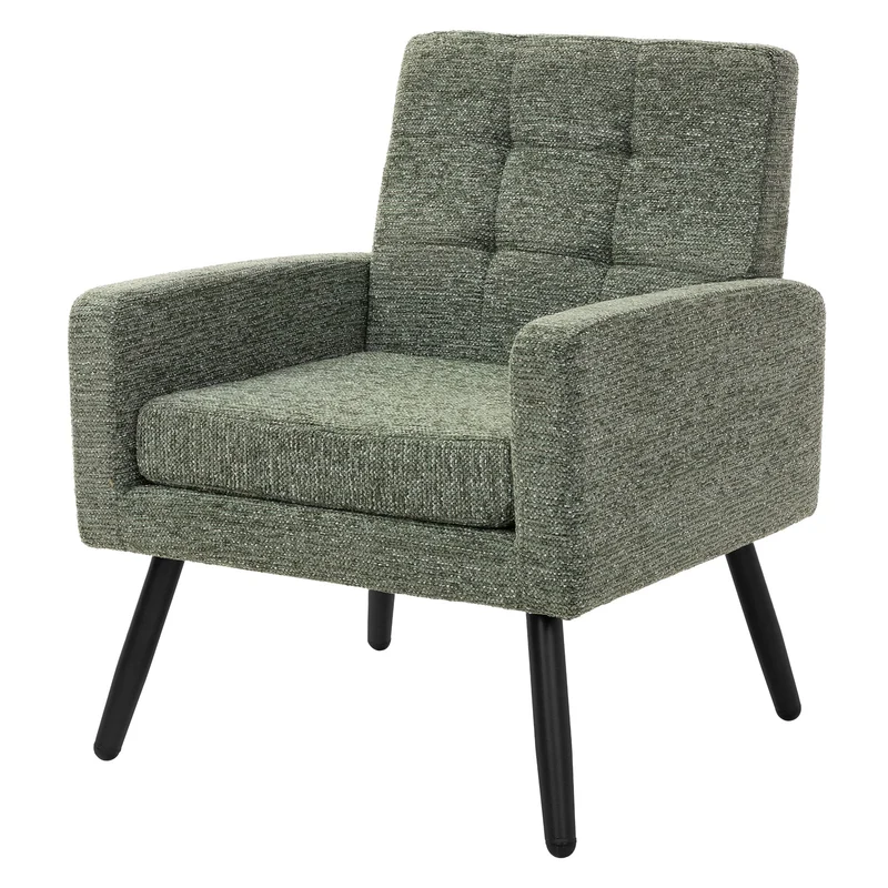 ML-DESIGN | Sessel mit Armlehnen 66,5x80x63,5 cm Stahlgestell/Webstruktur Grün Relaxsessel Lesesessel Polstersessel Fernsehsessel für Wohnzimmer