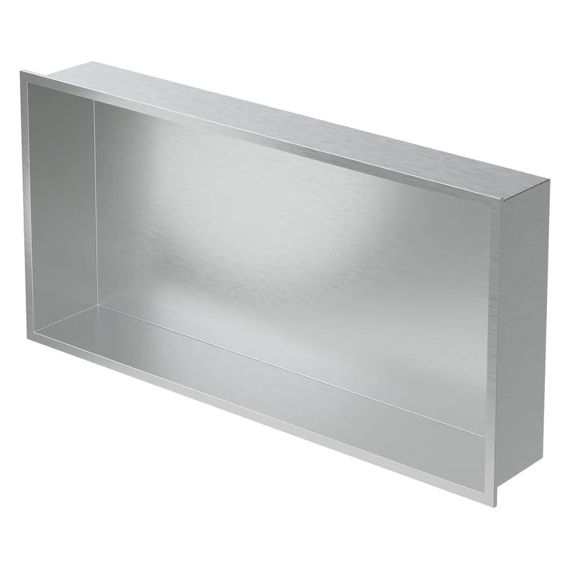 B-Ware Duschnische 60x30 cm Silber aus Edelstahl Wandnische Duschablage LuxeBath