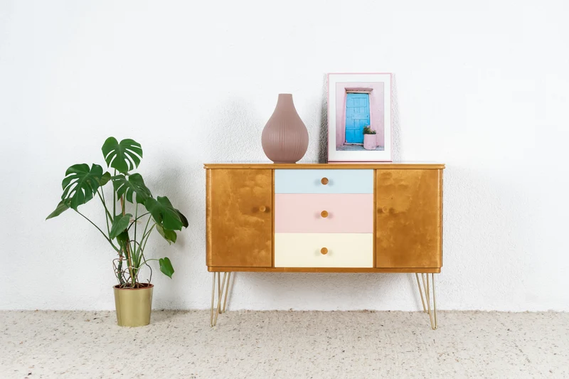 Mid Century Schubladen Sideboard 60s