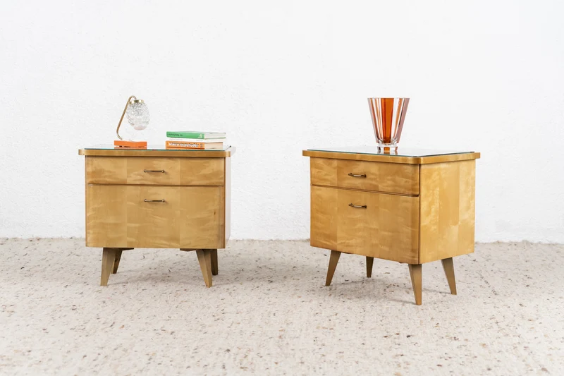 2er Set Nachttische Vintage