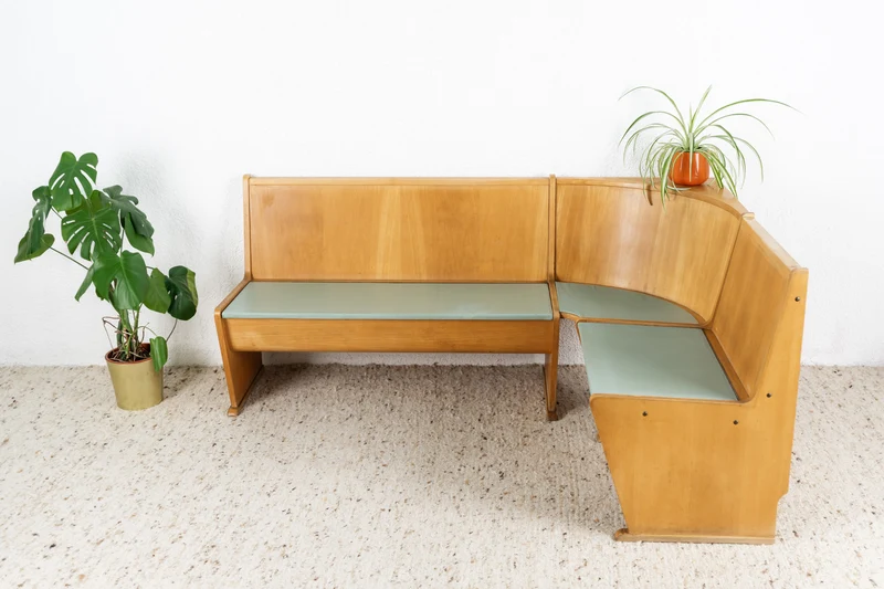 Mid Century Holz Eckbank