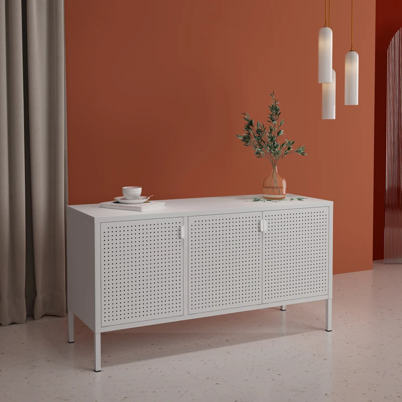 Fernsehschrank Castelli 114 x 40 x 60 cm Stahl [en.casa]