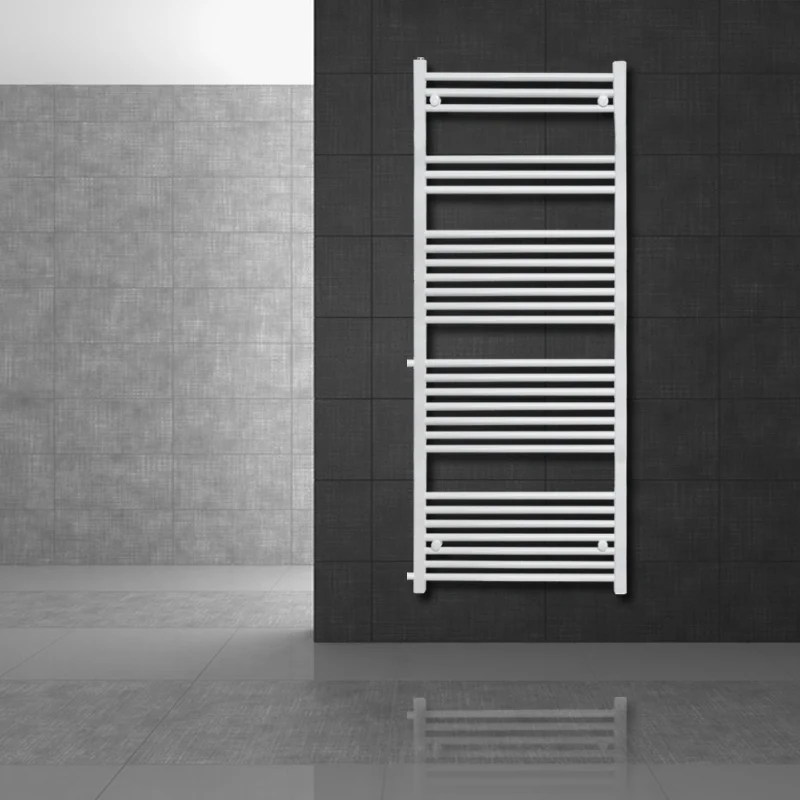 Badheizkörper 600x1600 mm Weiß gerade mit Seitenanschluss LuxeBath