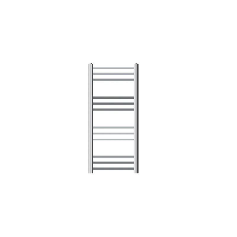Elektrischer Badheizkörper mit Heizstab 300W 400x800 mm Chrome gebogen mit Seitenanschluss & Thermostat Digitalanzeige LuxeBath