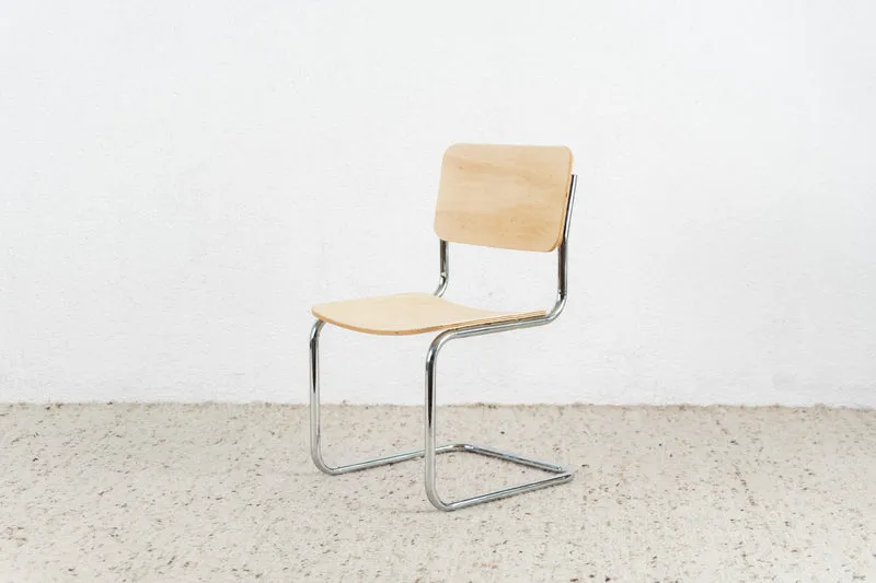 Freischwinger Stuhl Marcel Breuer Design Holz