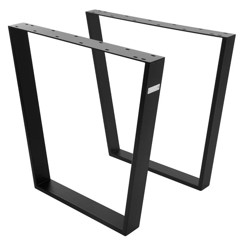B-Ware Tischbeine Tischgestell 2er Set V-Design 75 x 72 cm Schwarz matt aus Stahl ML-Design