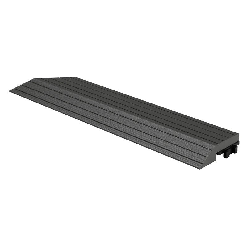 ML-Design | WPC Abschlussleiste mit Klicksystem & Drainage für WPC Bodenfliese, Ecke / Gerade