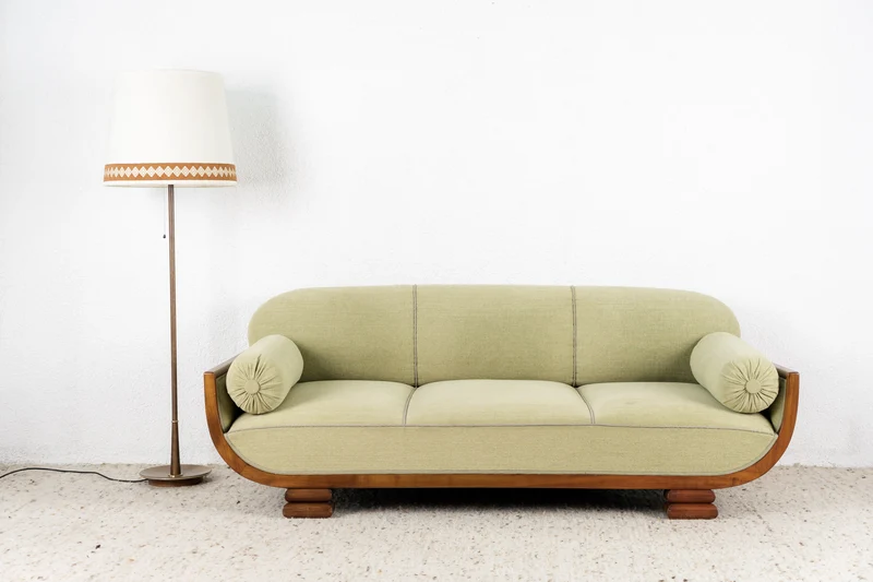 Vintage Sofa / Couch grün Schlafsofa