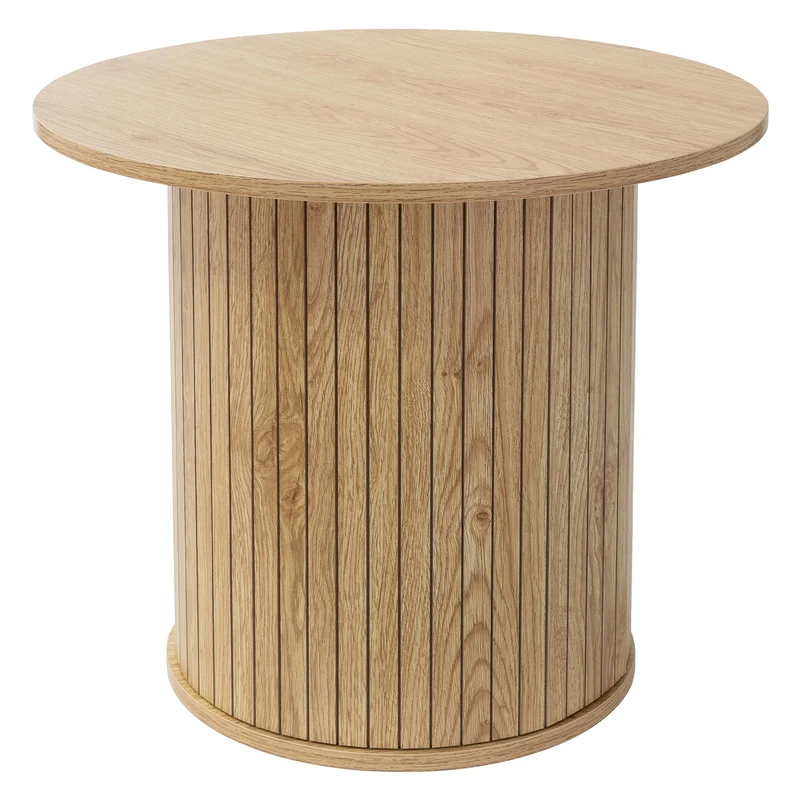 Couchtisch rund Ø60 x 50 cm, Holz-Optik, Braun, Wohnzimmertisch ML-Design