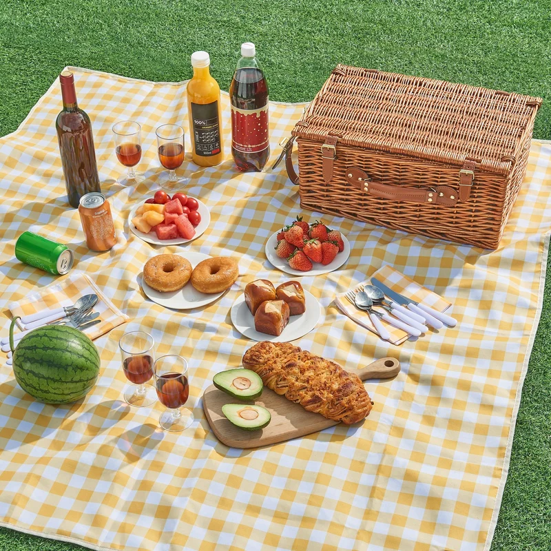 Picknickkorb Brindisi für 4 Personen Komplettset [casa.pro]