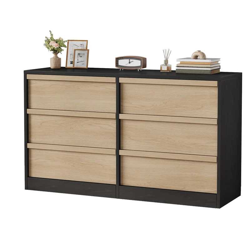Garvee Schrank, 6 Schubladen, Kippschutz, Geordneter Stauraum, Sicherer Aufbau, Schwarz