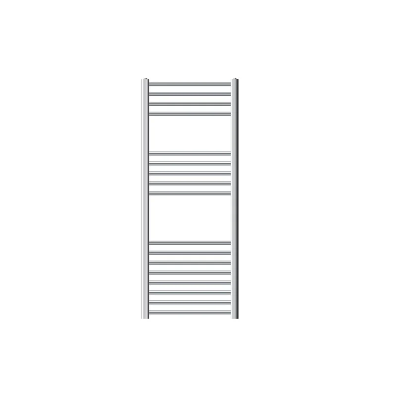 Elektrischer Badheizkörper mit Heizstab 1200W 500x1200 mm Chrome gebogen Seitenanschluss & Thermostat LuxeBath