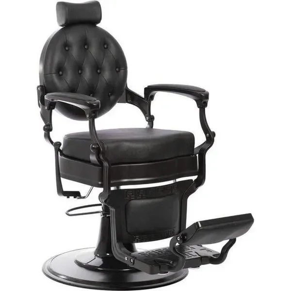 Barber stuhl in elegantem Schwarz, Herren Friseurstuhl Mae, Barbershop stuhl