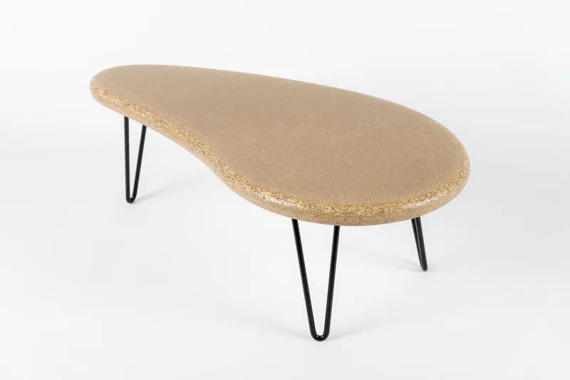 R&F Couchtisch Holz Recycling upcycling organisch Vintage Bestelltisch Coffeetabe Space age