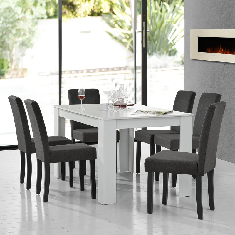 Essgruppe Kramfors (Set, 7-tlg) 140 x 90 cm versch. Farben [en.casa]