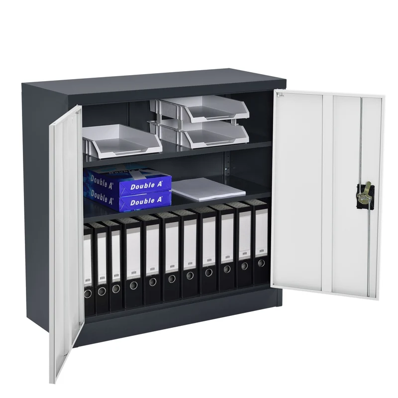 Aktenschrank Molise 90x40x90cm Stahl in versch. Farben [en.casa]