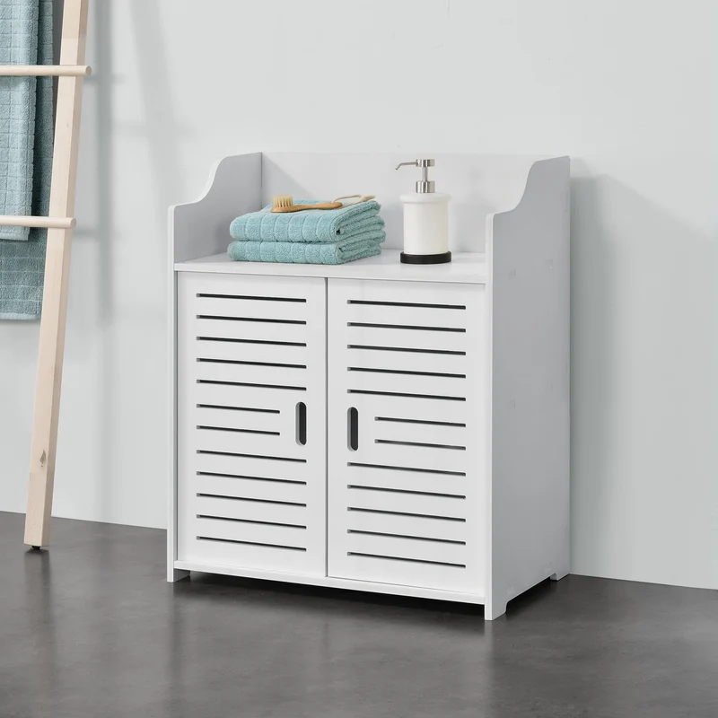 Badezimmerschrank Trosa 72x60x32 cm WPC en.casa