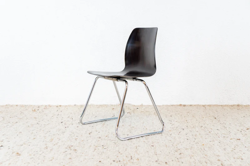 Flötotto Pagholz Stuhl Stapelstuhl Esszimmer Küche Chrom