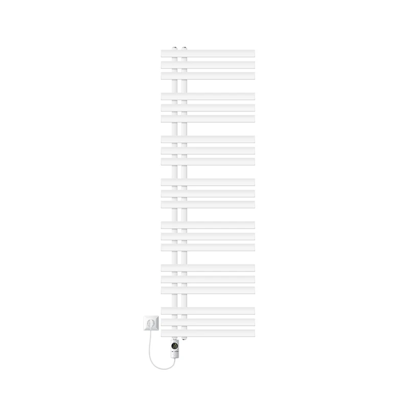 Badheizkörper Mittelanschluss 500x1600 mm Weiß mit Heizstab 1200W LuxeBath