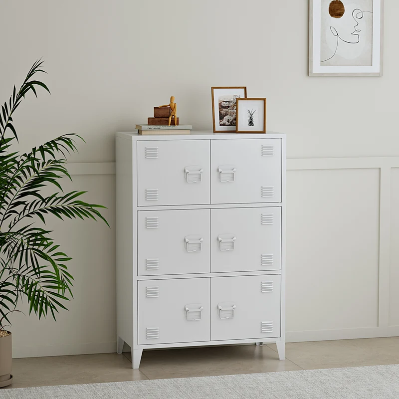 Büroschrank Hamina 113x80x40cm in versch. Farben [en.casa]