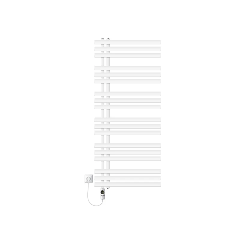 Badheizkörper Mittelanschluss 600x1400 mm Weiß mit Heizstab 900W LuxeBath