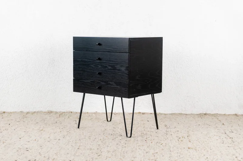 Schubladenkommode schwarz Ablage Kommode Vintage