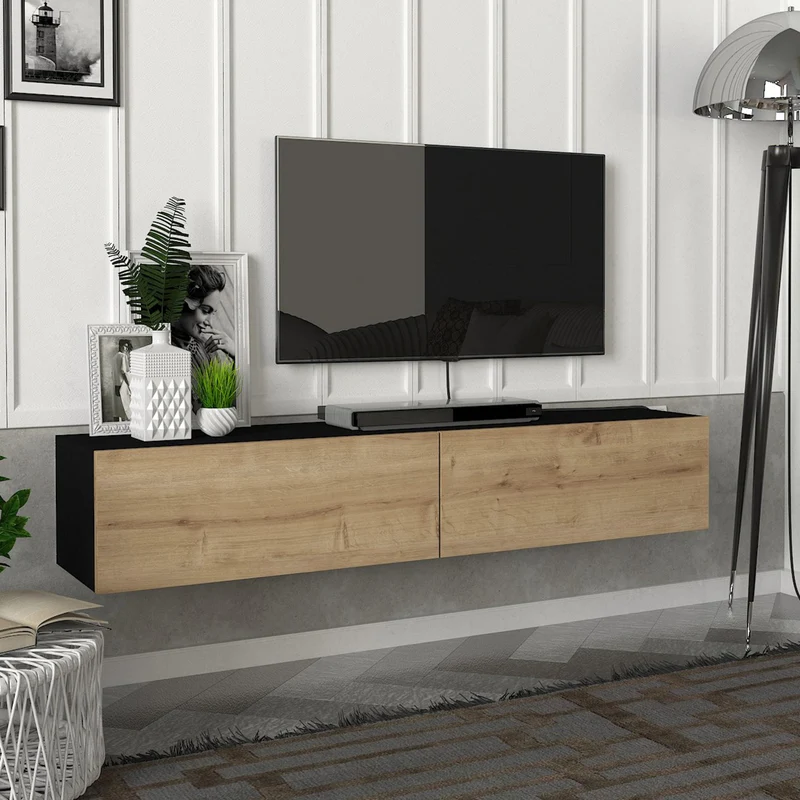 Fernsehschrank Toivakka 135x31x25cm in versch. Farben [en.casa]