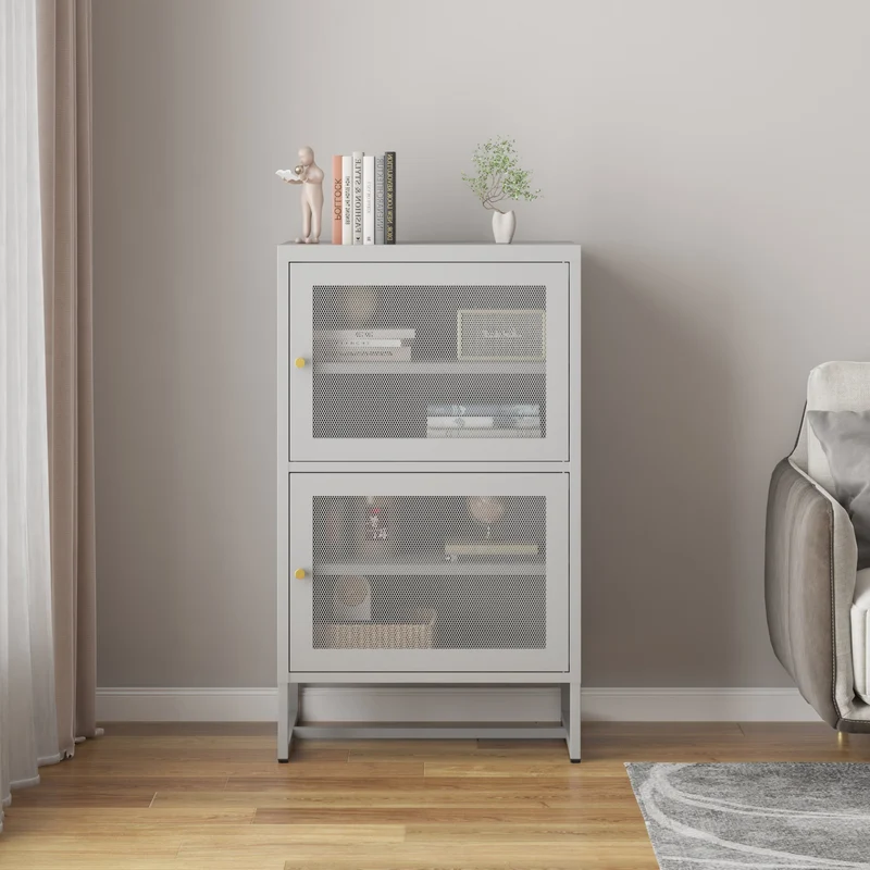 Büroschrank Sund Metall Grau [en.casa]