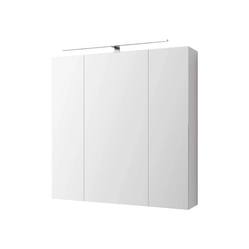 B-Ware Spiegelschrank mit LED-Beleuchtung 72,4x72x15 cm Weiß ML-Design