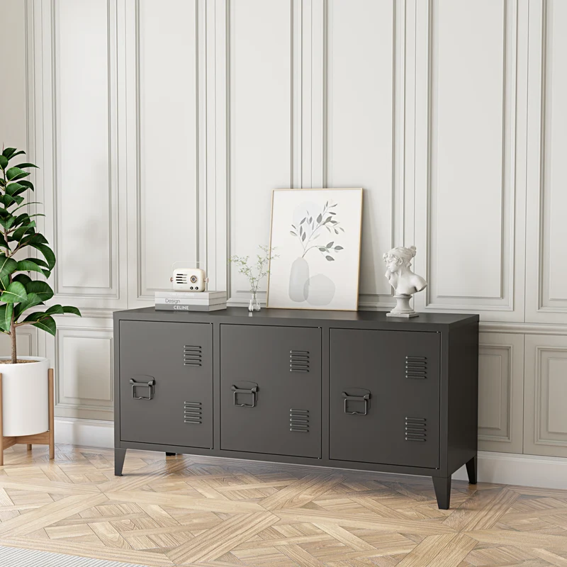 Fernsehschrank Kotka mit Türen [en.casa]