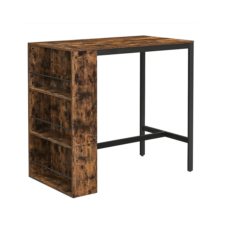 Industrie-Design Bartisch mit Regal