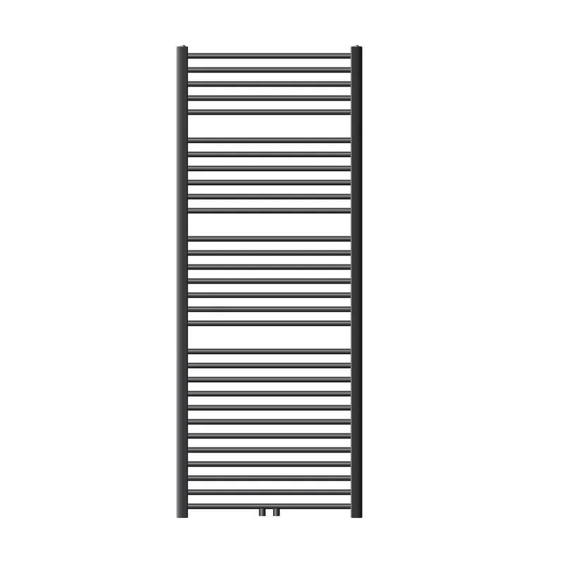 Badheizkörper Sahara 750x1800 mm Anthrazit gerade mit Mittelanschluss LuxeBath