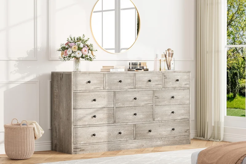 Garvee Leuchte, 155 cm, für Wohnzimmer und Esszimmer, Helles Antikholz